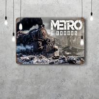 Metro Exodus Metalinės plokštės sienų dekoras Vintažinės skardinės plokštės Kapitonų metalinis plakatas Dekoras barui, užeigai, klubui Sienų dekoracija 20x30cm（7.8x11.8inch） black