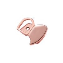 Smooth Hollow Two-Piece Canine Grillz - Trendy European & American Hip Hop Fashion rožinio aukso spalvos