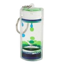 Oil Drop Hourglass Creative Crystal Pendant Colorful Liquid Floating Keychain Home Decoration Stress Relief Children Sandglass 8x3.6x2.8CM small white
