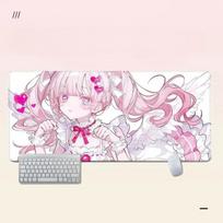 Anime Girl Rubber Mouse Pad Xxl Cute Japanese Kawaii Gift Desk Mat Waterproof Nonslip Surface For Gaming Office Setup 800x400X2MM white