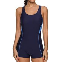 „Charmleaks One Piece“ moteriški sportiniai maudymosi kostiumėliai atvira nugara paplūdimio apranga maudymosi kostiumėliai bikini L mėlyna/tamsiai mėlyna spalva