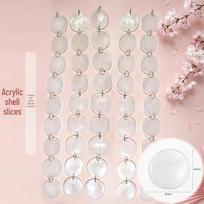 5cm Mother-of-Pearl Slices for Wedding Decorations and DIY Projects - Perfect for Wind Chimes, Curtains, and Hanging Ornaments white