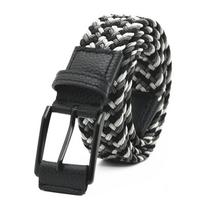 Pintas Diržas Vyriškas Elastingas Sagtis Su Kaiščiu Drobės Moteriškas Elastingas Diržas Odinis Apvyniojimas Juoda Sagtis 105cm black
