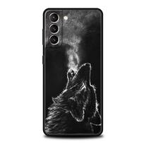 The Wolf Phone Case For Samsung Galaxy S24 S23 S22 S20 Ultra S21 FE 5G S10 S9 Plus S10E S8 Soft Silicone Cover For Samsung S24Ultra black