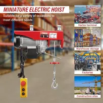 Elektrinė lynų gervė 400 kg iki 800 kg kėlimo aukštis 20 m kabelio skriemulys varinis variklis 1450 w kėlimo greitis gervės lynų keltuvas grandininis keltuvas variklio gervė skriemulio keltuvas