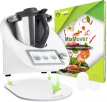 Wave Brands stumdoma lenta Thermomix Tm6, Mixmover, priedai Tm5 ir Tm6, lengvas slydimas maisto kombainui, aukštos kokybės akrilas, baltas