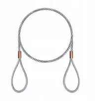 Nerūdijančio plieno trosas su kilpomis, 1.5mm 500cm 5m