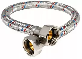 Lankstus vandens pajungimo žarna su plieniniu pynimu, 90 cm, 1/2''