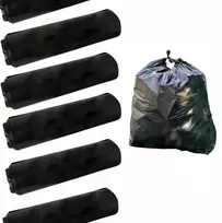 Patvarūs dideli šiukšlių maišai 120 l, Ldpe juodi