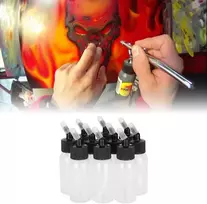 Leopacat buteliukas-lašintuvas, airbrush buteliukai, tušti plastikiniai buteliukai, atsarginiai stiklainiai, spaudžiami buteliukai su dangteliu, sifoninis padavimas, airbrush, skaidrus, skirtas maitinimui, dvigubo poveikio