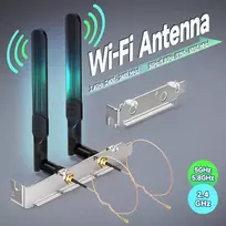 Bingfu Wifi 2.4ghz 5.8ghz 8dbi Rp-sma Male antena + Rg178 U.fl Ipx Ipex į Rp-sma Female kabelis + Pci lizdo dangtelis Wifi maršrutizatoriui Wireless Mini Pci Express Pcie tinklo kortos adapteriui