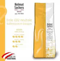 Kavamalė Helmut Sachers Kaffee - Crema, intensyvumas 4/5, 100% Arabica, nesmulkintos kavos pupelės, 6 x 500g