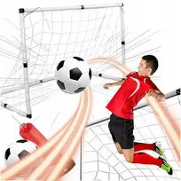 Futbolo vartai vaikams rinkinys kamuolys pompa didelis 120x63x63 cm