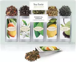 Tea Forté Vital žaliosios arbatos degustacinis rinkinys žaliosios arbatos užpilui, įvairios rūšys, telpa 15 puodelių arbatos