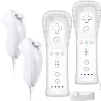 Sonviee Nuotolinio valdymo pultas, skirtas Wii su Nunchuck valdikliu, pakaitinis nuotolinio valdymo pultas, skirtas Wii su silikoniniu dėklu ir riešo dirželiu, be Motion Plus