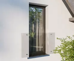 Prancūziškas balkonas stiklinis baliustrada Portfenetr Rzygownik 150x90 Inox