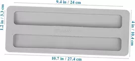 Skrudintuvas Aboofan silikoniniai skrudintuvo dangčiai 27,4 cm 2 riekelių duonos mašinai - apsauga ir prietaiso dangtis dalims, pilka
