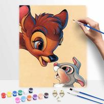 Disney Oil Painting Kit Canvas Bambi and Thumper DIY Home Decor Gift 30x40cm