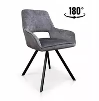 Meblomoda Portland sukama kėdė, audinys Vogue 15 pilkas, su grįžimo mechanizmu