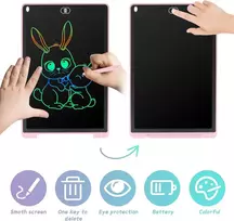 Coolzon Lcd rašymo lenta, 12 colių spalvotas ekranas rašymo planšetė vaikams ir suaugusiems, ištrinama Lcd piešimo lenta, elektroninė rašymo lenta, nešiojama Lcd piešimo rašymo planšetė, rožinė