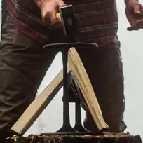 Grąžtas Kindling Cracker Original malkų skaldyklė su plaktuku ir natūraliu ugnies įskėlėju
