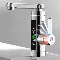 Elektrinis momentinis vandens šildytuvas su lanksčiu čiaupu lcd flex baterija 3000w