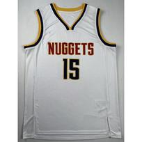 Denver Nuggets White Basketball Jersey 15 Jokic 27 Murray 50 Gordon Fan Replica Men Sport Wear XXL gray