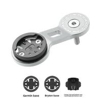 Aluminum Alloy Bike Phone Holder With Adjustable Extension For Cycling Enthusiasts Titanium white