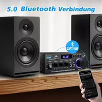 Muzikinis centras Ak45 hifi stiprintuvas su bluetooth 5.0, 400 w mini hifi stereo stiprintuvas, 2 kanalų audio stiprintuvo imtuvas su fm radijo, rca, sd, usb kortelės įvestimi, skirtas namams, studijai