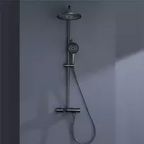 rea Dušo komplektas trifunkcinė skaitmeninė dušo galvutė Gunmetal Pilkas