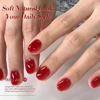 Born Pretty uv gelinis lakas milky jelly milky burgundy red 15 ml - gelinis nagų lakas uv skaidrus vyno raudonumo skaidrus natūralus uv led soak off manikiūro gelinis lakas