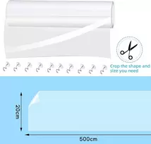 Katės apsauga nuo draskymo, 20 cm x 5 m apsauga nuo draskymo sofa katei, skaidrus apsauginis draskymo padėklas baldams, katės baldų apsauga, draskymo padėklai su 50 vinių sofai, skirti sofos durų stalui
