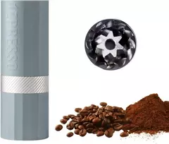 Kavamalė 1zpresso Q Air rankinis kavos malūnėlis, heptagoninis surinkimas, nerūdijančio plieno kūginis pjoviklis, plastikinis korpusas, lengvas, kelioninis dydis, telpa į stūmoklį, skaitmeniškai reguliuojamas nustatymas