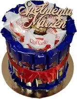 Tortas iš batonėlių Grześki Saldainių rinkinys Dėžutė Dovana Gimtadienis Kitoms progoms