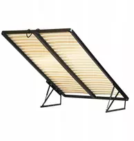 Pakeliamas lovos rėmas 120x200 tankus 48 lentjuosčių metalinis dujinis automatas