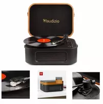Audizio Retro patefonas lagamine su bluetooth garsiakalbiais ir Audio Technica galvute