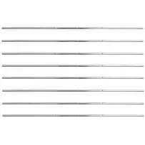 8 tuščių stalo futbolo strypų rinkinys 15,9 mm, sidabrinis, plienas, 102/113/125 cm