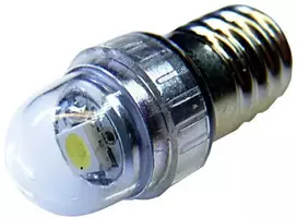 Led lemputė E10 įsukama į Cree Uhp 6v žibintuvėlį