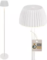 Sompex Briloner Riffle Led belaidis grindų šviestuvas Ip44 su jutikliniu valdymu, 19 x 124 cm, reguliuojamas ryškumas, atminties funkcija, keičiama baterija, grindų šviestuvas su baterija, skaitymo lempa, svetainės lempa, Vokietijos dizaino apdovanojimo laimėtoj