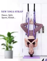 Juosmens, nugaros, kojų tempimo diržas/jogos treniruočių juosta, kojų tempimo pagalbinė priemonė, jogos tempiklis, nugaros lenkimo atvirkštinis diržas fitnesui, šokiams, baletui, gimnastikai