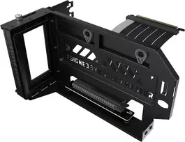 Cooler Master Vertical Gpu Holder Kit V3 - skirtas E-atx/atx/matx Pc korpusams ir Pci-e 4.0 įrenginiams, pritaikomas modulinis vaizdo plokštės laikiklis, storas Sgcc plieno laikiklis, įskaitant 165 mm riser kabelį - juodas