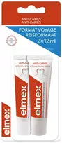 Elmex dantų pastos nuo ėduonies, kelioninis rinkinys, 2 x 12 ml