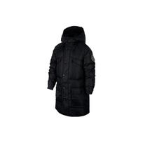 Nike Solid Color Fleece Multi-Pocket Logo Zipper Hooded Down Jacket Kids outerwear Black HA5138-023 M black