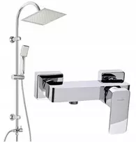 Loft Valvex dušo maišytuvas + lietaus dušo kolonos Cubic komplektas