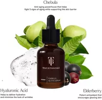 True Botanicals - natūralus chebula aktyvus serumas | švari, netoksiška, natūrali odos priežiūra (30 ml)