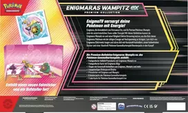 Pokémon - trading card game: premium collection enigmaras wampitz-ex (1 holografinė viso ekrano reklaminė kortelė, 6 papildomi paketai ir plastikinis stovas)