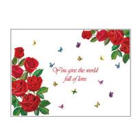 Flower Wall Decal Removable Peel And Stick PVC Stickers Colorful Rose/Morning Glory red