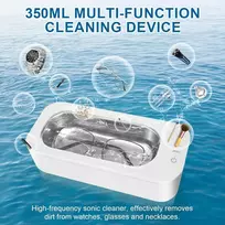 Ucamp ultragarsinis valymo įrenginys, ultragarsinis valiklis, 47000 Hz akinių valymo įrenginys, 350 ml, ultragarsinis įrenginys akiniams, žiedams, laikrodžiams, papuošalams, dantų protezams