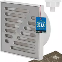 Kotarbau® grindų trapelis 50 mm nerūdijančio plieno kvadratinis dušo trapelis grindų latakas baltas 150x150 mm