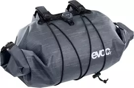Evoc handlebar pack boa wp 9 rankinė ant vairo (susukamas kišenės atidarymas, boa(r) fit sistema, atspindintis logotipo atspaudas, talpa: 9l, svoris: 350 g, matmenys: 20 x 35 x 20 cm), carbon pilkas